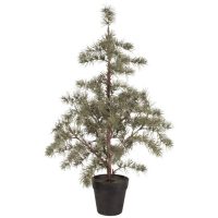 Umělý cedr s plastovým květináčem 80 cm IBL