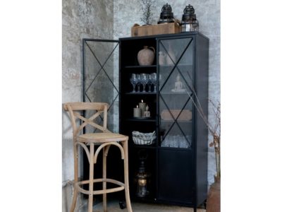Francouzská barová židle s proutěným sedákem Chic Antique - Image 2