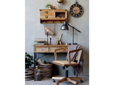 Francouzská kancelářská židle proutěný sedák a opěradlo Chic Antique - Image 2